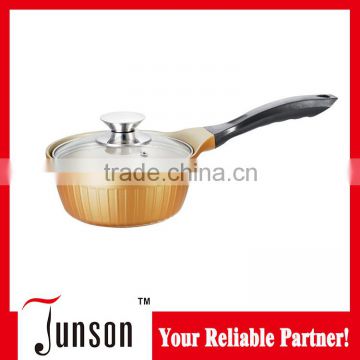 Induction Cooking Non-stick Coating Sauce Pan/16cm Non-stick Aluminum Sauce Pan with Lid