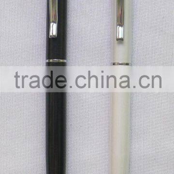 black white color standard high quatity metal ball pen with stylus touch pen