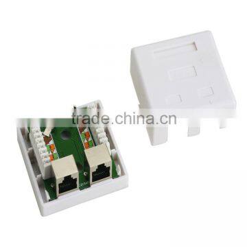 Factory Price Dual Port Cat5e RJ45 STP Surface Mount Box