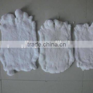 Factory wholesale natural white color 100% Real rex Rabbit Fur Skin