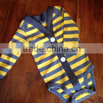 Lebole&Miss123 Newest design chevron baby onesie Organic cotton