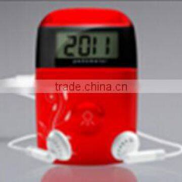 new design multifunction high quality LED radio Pedometer
