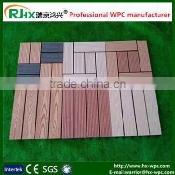 WPC interlocking decking tiles for garden with waterproof and anti-slip feature