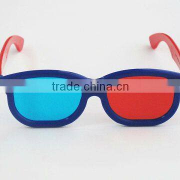 custom logo 3d amber blue glasses for pictures