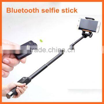 New wholesale monopod selfie stick with bluetooth shutter button YT888