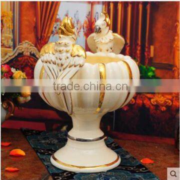 H50cm European Porcelain Islamic Ceramic Vase With Parrot photo-2