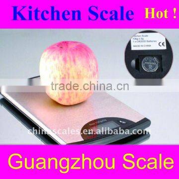 Super thin stainless steel digital kitchen scale