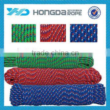 Professional factory high quality colored pp braided rope 6mm