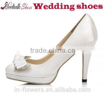 OEM ODM white handmade wedding shoes high heels