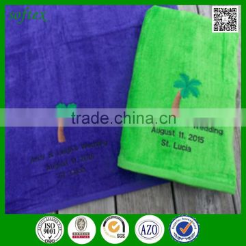 china factory wholesale lot of promo embroidered beach towels for adults