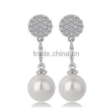 AAA Cubic Zircon Water Drop Pearl Earrings for Wedding Party Women's Fashion Jewelry Earrings