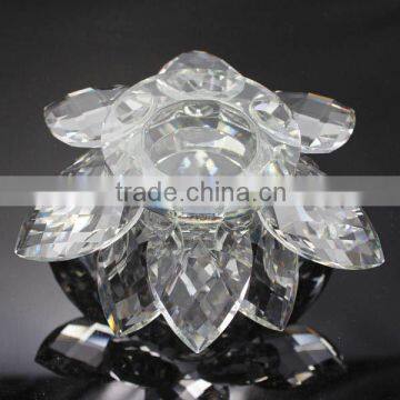 Elegant Crystal Lotus Flower Candle Holder Wedding Favors Quality Choice photo-2