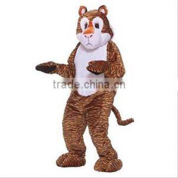 cute plush tiger costume head with see-through eye mesh jumpsuit