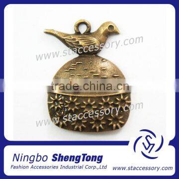 New Design Alloy Bird Metal Floating Charms In Bulk