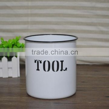 Enamel tool holder,canister and tumbler