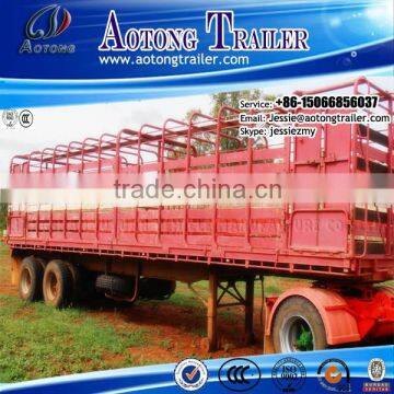 3 Axles Poultry Transport Semi Trailer / Truck Trailer With Stake or Fence