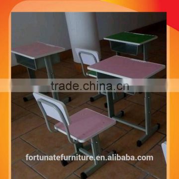 primary school cheap model adjustable height student table and chair