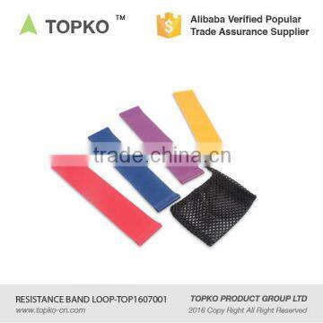 TOPKO 6p free latex material custom stretch elastic fitness resistance band loop set