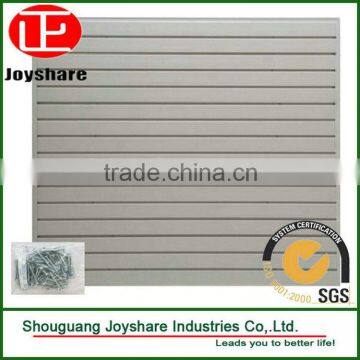 New product FSC certified Melamine Faced MDF/white mdf slatwall for sale