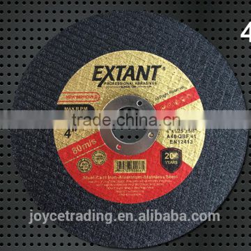 4 inch abrasive cutting disc for steel