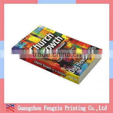 Custom full color publication promotional soft cover english book printing