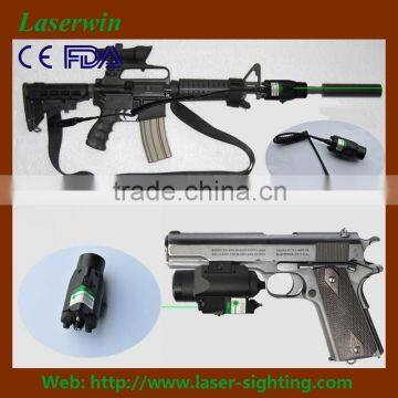 Guns green laser sight with a led flashlight