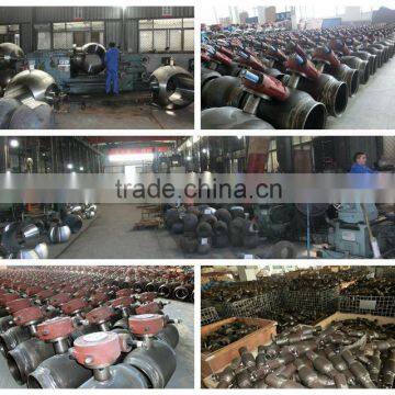 TKFM Lever Type Gear Operated Soft Seal Butterfly Valves With Double Flange Connections photo-2