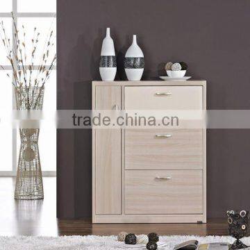 White Wooden Shoe Cabinet