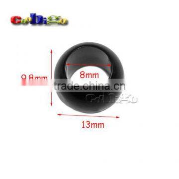 Plastic Roundness Beans Cord Ends Lock Stopper For Cord Garment Accessories Hole Size 8mm #FLC117-B