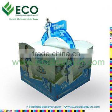 Paper material dump bin floor display for toilet articles, promotional display