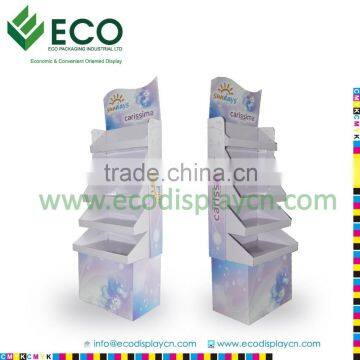 Supermarket POS corrugated cardboard display, t-shirt cardboard display, cardboard display case