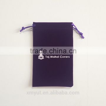 promotional cheap small custom velvet drawstring gift pouch bag