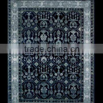 8M*10M black color Classical design wool handmade Carpet rugs (2010 2010 YX255B NAV )