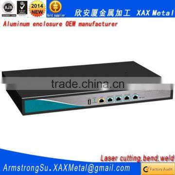 XAX27Alu OEM ODM customized laser cut bend weld plate aluminum network switch case