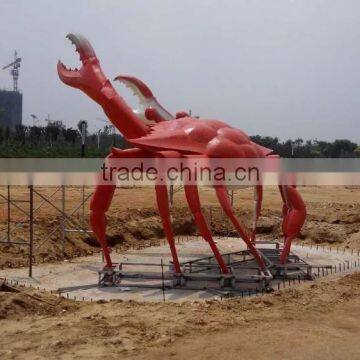 Large Size Metal Stainless Steel Crab Sculpture