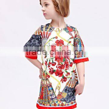 2015 chinese new stylish models long casual dress for girls