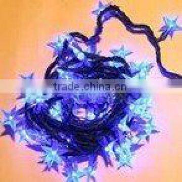 flashing star purple christmas led string light