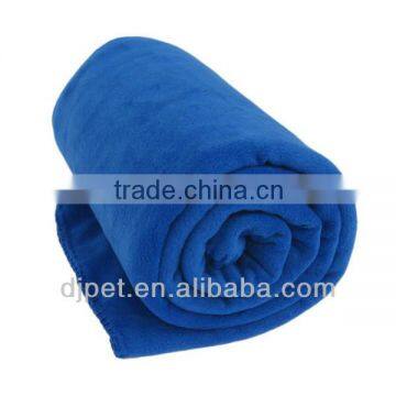 polyester solid sky blue polar fleece blanket