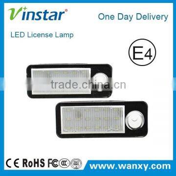 6000K High Bright 18SMD LED License Plate Lamp for Audi A6 C5 number plate light with one year warranty