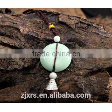 Moon Water Island Ping buckle car pendant car ornaments car car accessories car linked to security and peace celadon