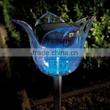 Solar blue LED Tulip/solar stake lamp(SO2026-2)