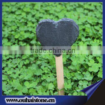 Professional supplier natural black slate stone products art crafts plant label tag