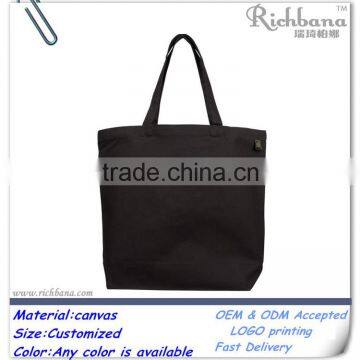 Eco friendly black canvas wholesale tote bags