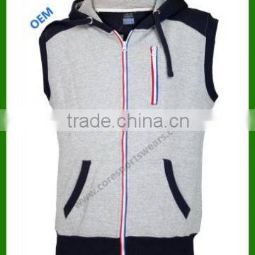 Fleece Sleeveless Zip Hoodie