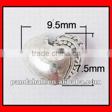 Zinc Alloy Heart Beads(PALLOY-B804-AS)