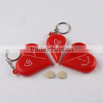 Fancy Plastic Pill Box Keychain/Plastic Led Keychain Light