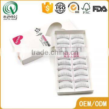 Promotional superior OEM eyelash paper box eco friendly wholesale paper box with pvc clear widow