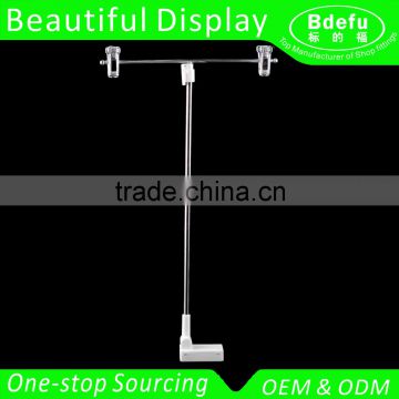 Height adjustable store advertising display plastic clip