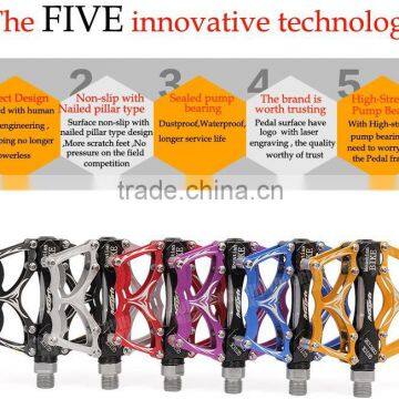 Aluminum Alloy Colorful Sealed Bearing Pedals for MTB and BMX