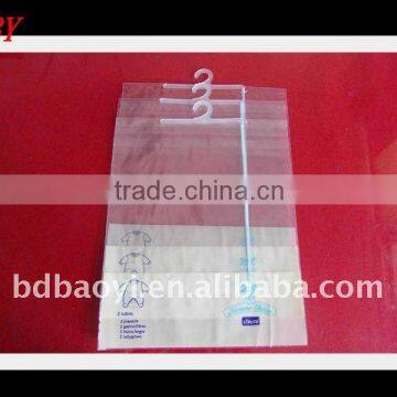 plastic packaging bags with hook for underwear